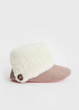 Теплые, комфортные домашние тапочки  сапожки white stuff