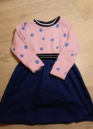 Тепле стильне плаття на дівчинку 98