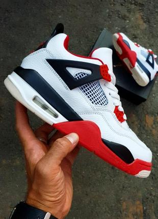 Кросівки nike air jordan 4 white black red