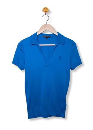Преміальне поло з вирізом ralph lauren black label v-neck mercerised cotton polo люкс purple brunello cucinelli l m