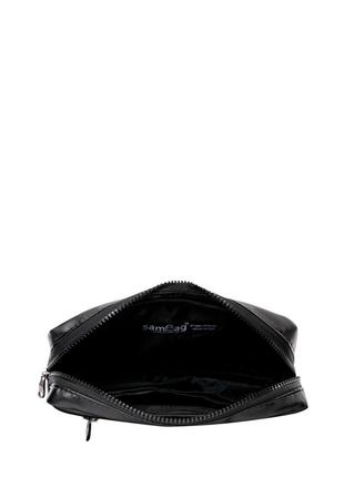 Мужская сумка бананка кроссбоди sambag harvi black8 фото