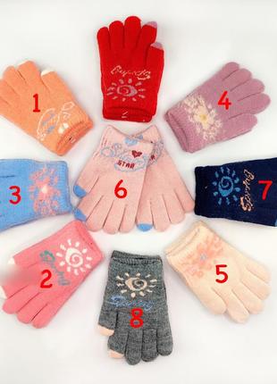 Зимние перчатки, теплые перчатки, теплые рукавицы, зимние рукавицы для девочки, перчатки2 фото