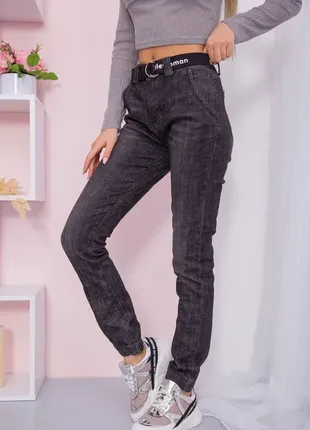 Сірі новинка! грифельного цвета джинси деммі s m xl xxl 44 46 48 50 523 фото