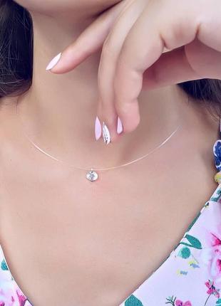 Фианит на леске