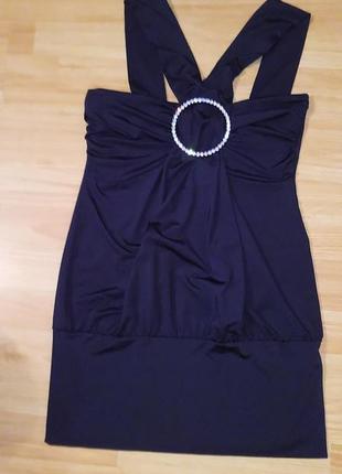 Чорное платье для беременной ( размер s)