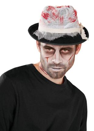 Капелюх halloween. скелет кров капелюшок ковпак карнавальний костюм циліндр хеллоуїн хелоуїн хеллоуін хелоуін хелловін хеловін хєлловін фетрова6 фото