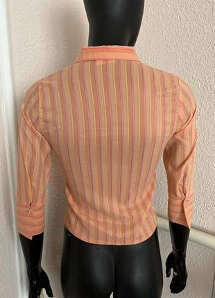 Рубашка стильна в стиле  zara, блуза в полоску, сорочка sassofono3 фото