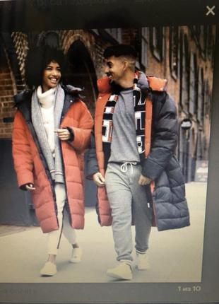 Двусторонний длинный пуффер фирмы tommy hilfiger 3xl