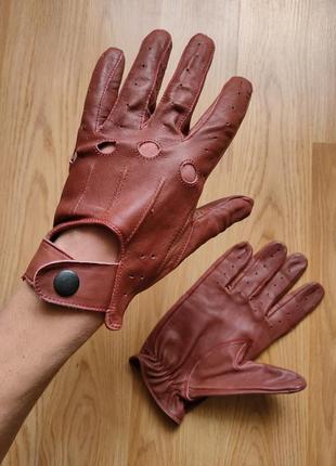 Автоперчатки кожаные водительские перчатки для вождения m-l1 фото