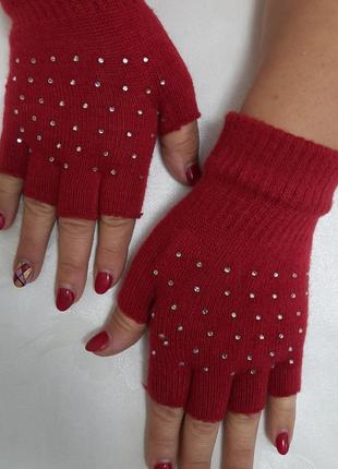 Рукавички перчатки без пальців рукавички мітенки7 фото