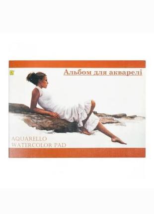 Альбом для акварелі "коленкор" розмір а4, 10 листів проклеєний