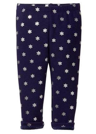 Темно-сині з  м флісовим утіпленням легінси nwt gymboree warm and fuzzy toddler north star party