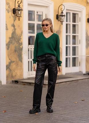 В'язаний светр оверсайз / вязаный свитер oversize3 фото