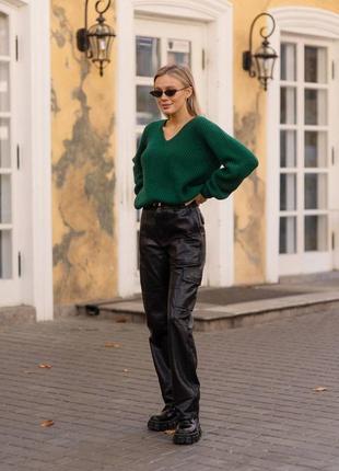 В'язаний светр оверсайз / вязаный свитер oversize6 фото