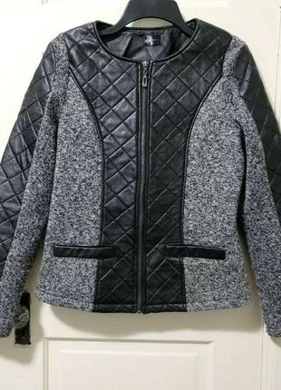 Шкіряна куртка із вставками