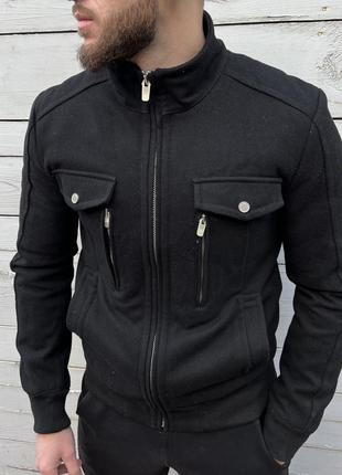 Zara man куртка оригинал м чёрная мужская
