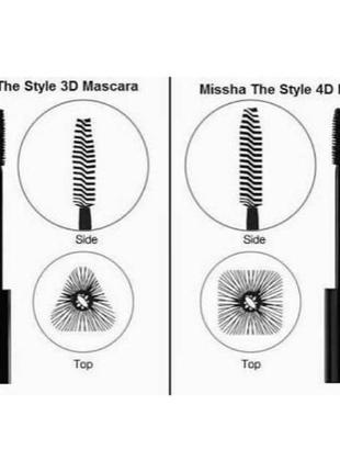 Missha the style 4d mascara объемная тушь для ресниц эффект 4d корея водостойкая2 фото