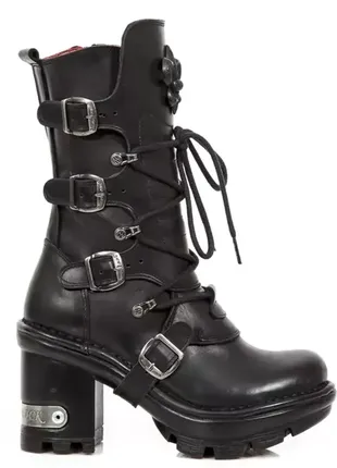 New rock itali negro neotyre жіночі черевики чоботи круті нью рок чорні шкіра 🔥