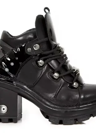 Женские ботинки new rock crust negro charol negro neotyre сапоги нью рок чёрные кожа 🔥