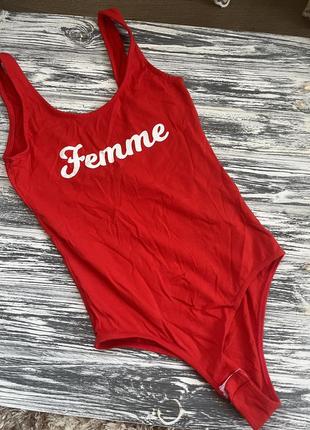 Боді жіноче червоне femme