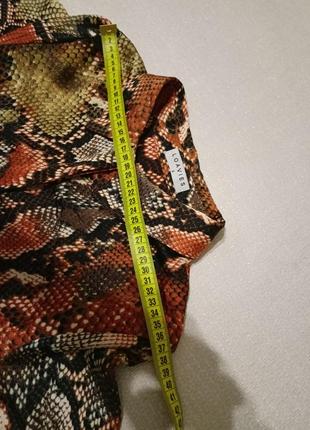 Стильная атлаяная рубашка блуза змеинный принт7 фото