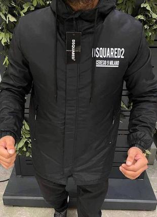 Мужская чёрная курточка dsquared2 чоловіча чорна куртка dsquared21 фото