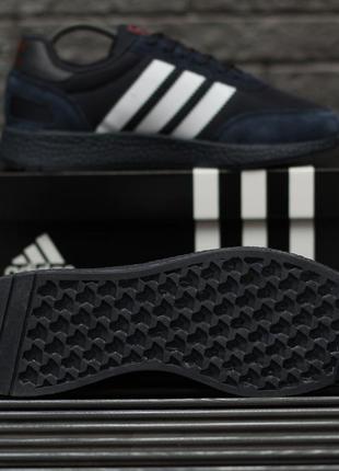 Кросівки чоловічі adidas iniki blue black fleece5 фото