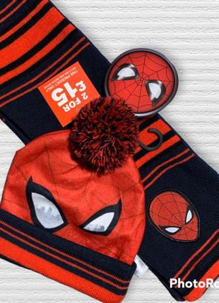Marvel шапка шарф демисезонные набор spider-man.