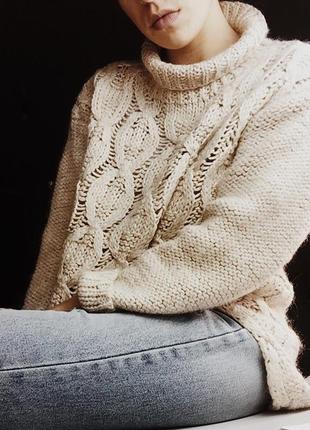 Тёплый свитер крупной вязки h&m1 фото