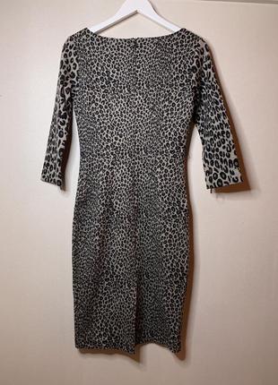Леопардовое шерстяное платье по форме 🤎7 фото