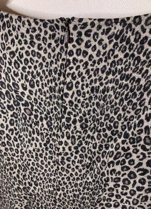 Леопардовое шерстяное платье по форме 🤎9 фото