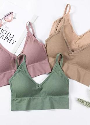 Топ рубчик з чашками топик