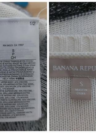 Вязаный свитер в стиле колор блок мериношерсть, мохер banana republic10 фото