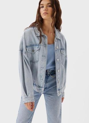 Джинсовая куртка zara mango bershka