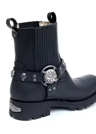 New rock 7621 s1 черевики чоботи чорні високі шкіра жіночі чоловічі нью рок 🔥