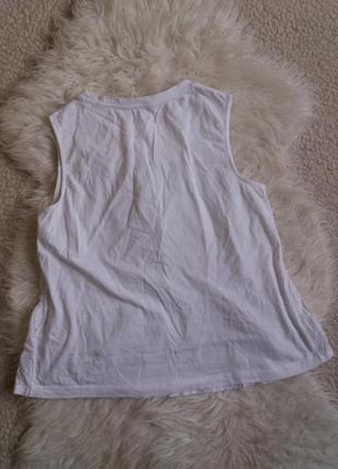 Хлопковая блуза-футболка со вставкой из прошвы6 фото