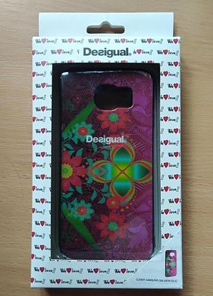 Чехол для samsung galaxy 6 desigual цветы