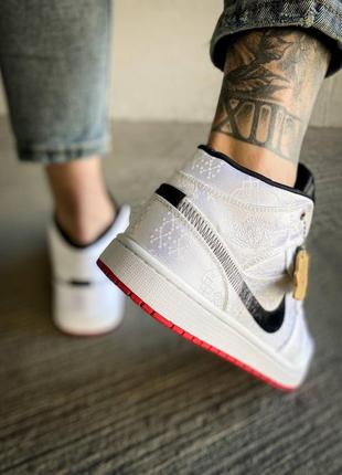 Кросівки nike air jordan 1 black silver 2