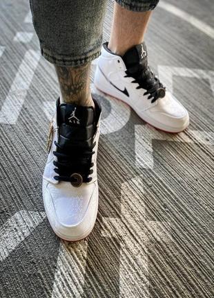 Кросівки nike air jordan 1 black silver 5
