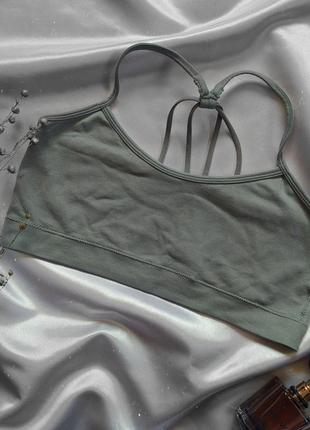 Голубий спортивний топ