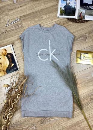 Calvin klein jeans крута щільна жилет сукня футболка з кишенями