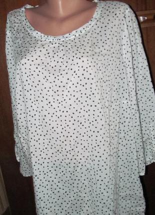 Ідеальна подовжена   блуза на пишні форми вільного крою(у складі 100% віскоза)1 фото