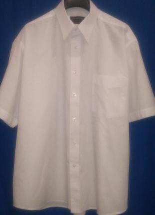 Белоснежная,нарядная, летняя рубашка для супер  мужчины.
