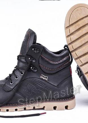 Кожаные мужские ботинки levis leather jax shoes