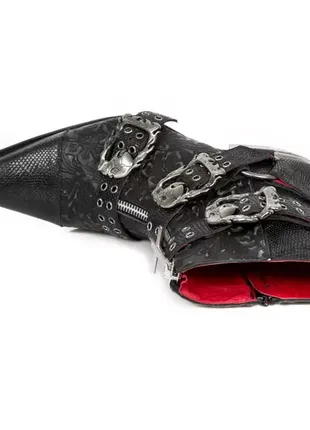 New rock pitone negro черевики чоботи жіночі чоловічі шкіра чорні3 фото