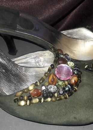 Босоножки фирменные "medea", натуральная замша, 24,5 см стелька