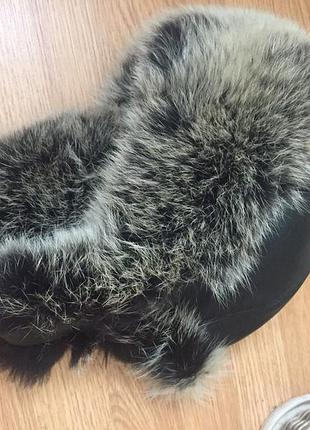 Зимняя шапка натур.мех и кожа