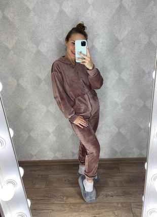 Велюровий жіночий костюм