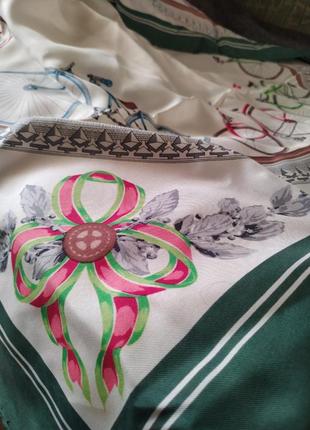 Fiorio шелковый платок винтаж. италия.
