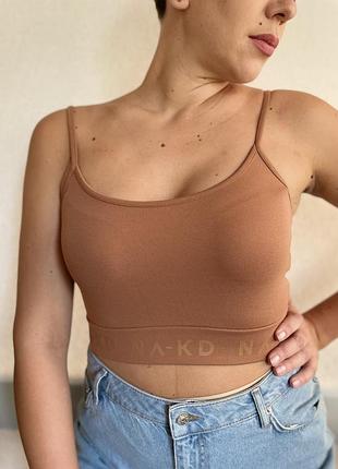 Топ коричневий
